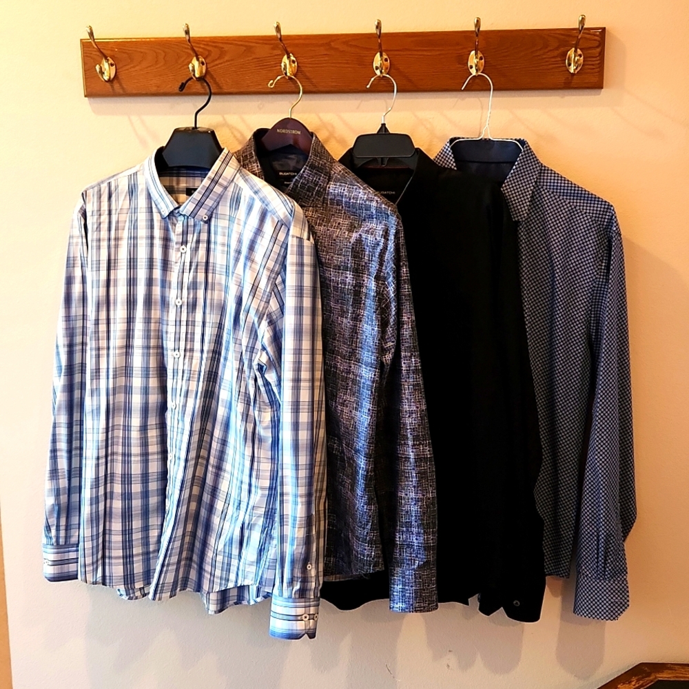 (4) Bugatchi shirts size XL - XXL